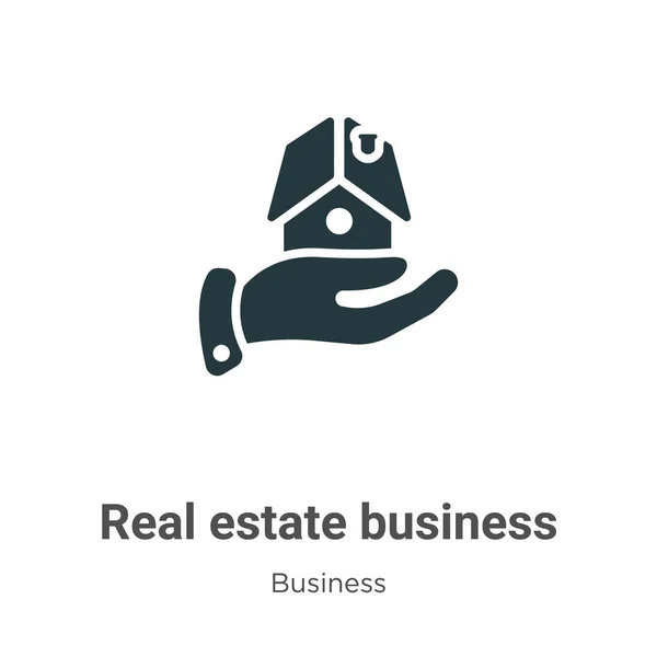 Real Estate Business House Hand Vector Icon White Background Flat — Stock Vector