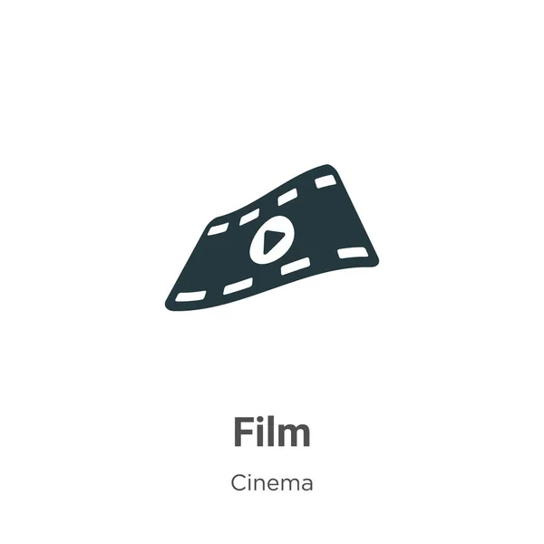 Filmvectoricoon op witte achtergrond. Flat vector film pictogram symbool teken uit de moderne bioscoop collectie voor mobiele concept en web apps ontwerp. — Stockvector