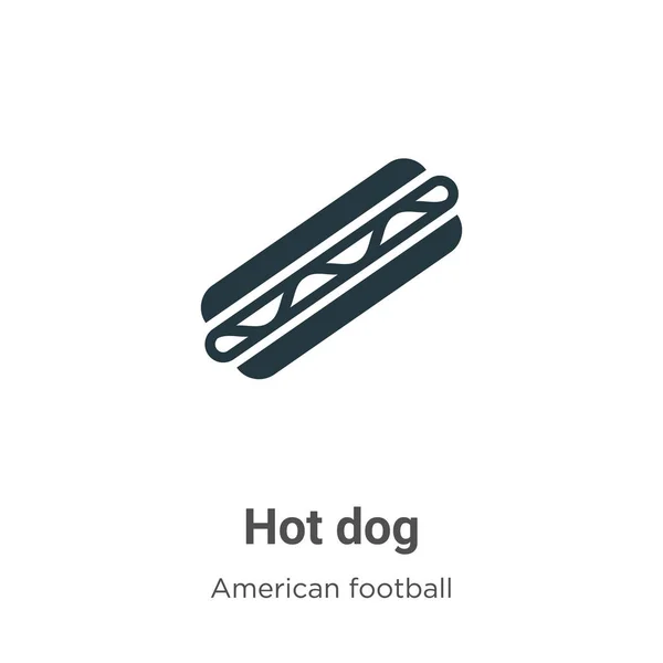 Hotdog Vector Icoon Witte Achtergrond Flat Vector Hot Dog Pictogram — Stockvector