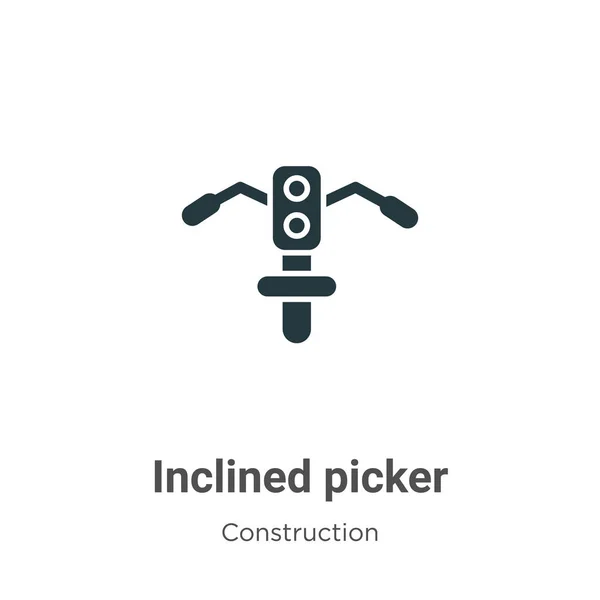 Inclined Picker Διάνυσμα Εικονίδιο Λευκό Φόντο Επίπεδη Vector Κλίση Σύμβολο — Διανυσματικό Αρχείο