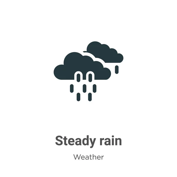 Steady Rain Vector Icoon Witte Achtergrond Vlakke Vector Constante Regen — Stockvector