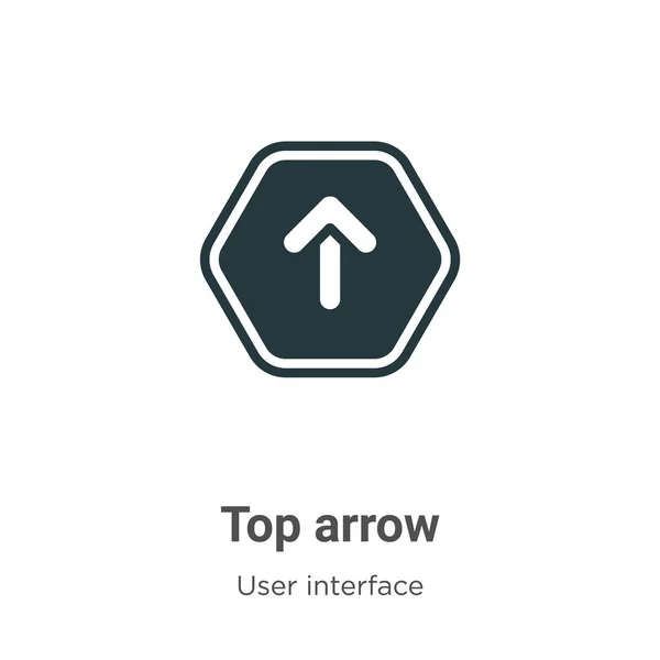 Ícone Vetor Seta Superior Fundo Branco Sinal Ícone Seta Superior — Vetor de Stock