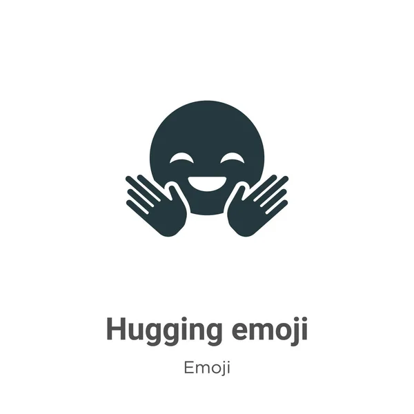 Hugging Emoji Vector Icon White Background Flat Vector Hugging Emoji — ストックベクタ