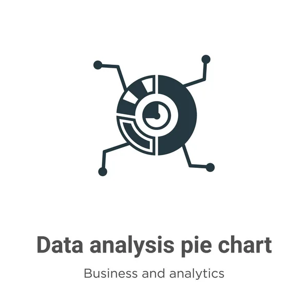 Data Analysis Pie Chart Vector Icon White Background Flat Vector — Stock Vector