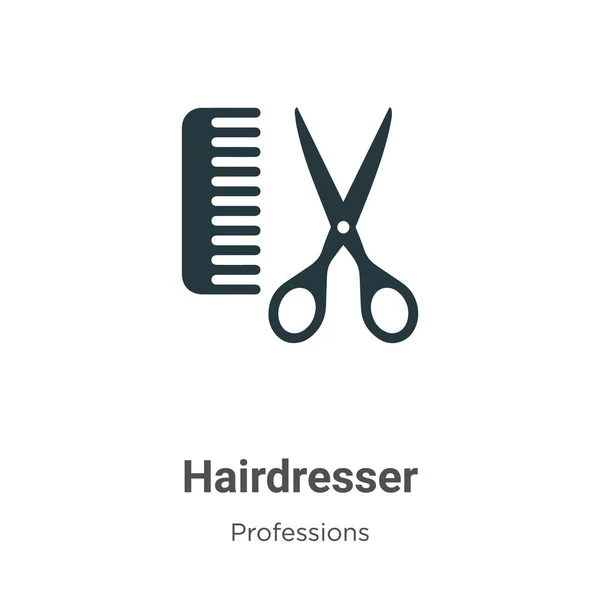 Hairdresser Vector Icon White Background Flat Vector Hairdresser Icon Symbol — 스톡 벡터