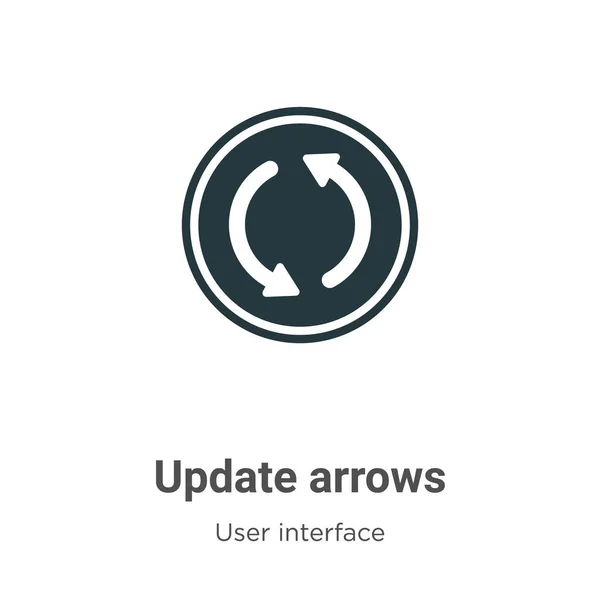 Atualize Ícone Vetor Setas Fundo Branco Flat Vector Update Arrow — Vetor de Stock