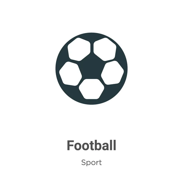 Футбольный Вектор Белом Фоне Плоский Векторный Футбольный Символ Современной Спортивной — стоковый вектор