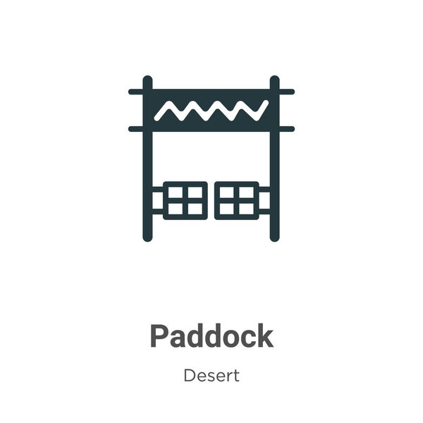 Paddock vector icon on white background. Flat vector paddock icon symbol sign from modern desert collection for mobile concept and web apps design.
