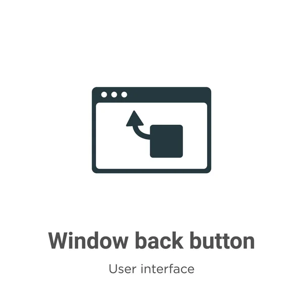 Icono Vectorial Del Botón Ventana Trasera Sobre Fondo Blanco Anuncio — Vector de stock