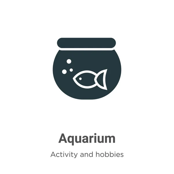 Aquarium Vektorsymbol Auf Weißem Hintergrund Flache Vektor Aquariensymbole Aus Moderner — Stockvektor