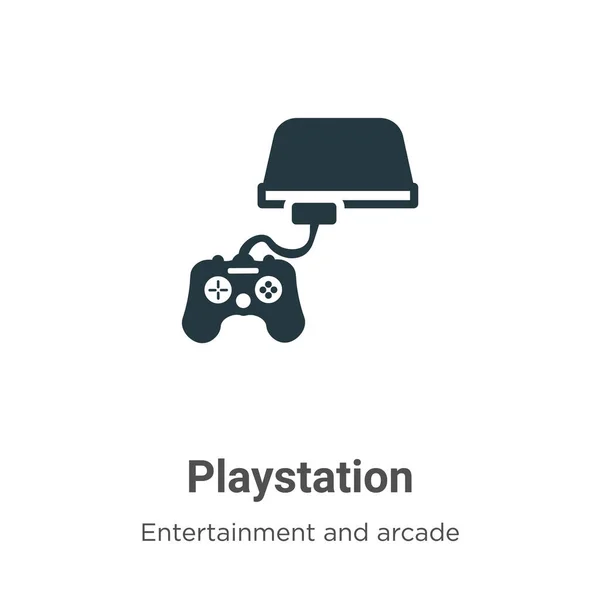 Playstation Vector Icon White Background Flat Vector Playstation Icon Symbol — Stock Vector