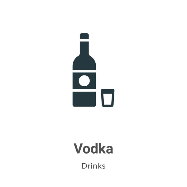 Vodka Vector Icon White Background Flat Vector Vodka Icon Symbol — Stock vektor