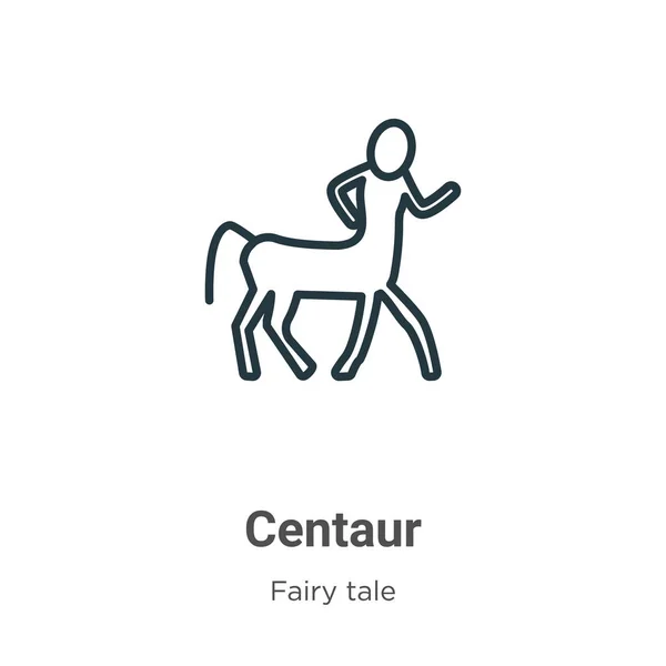 Centaur Zarys Ikony Wektora Cienka Linia Czarny Centaur Ikona Płaski — Wektor stockowy