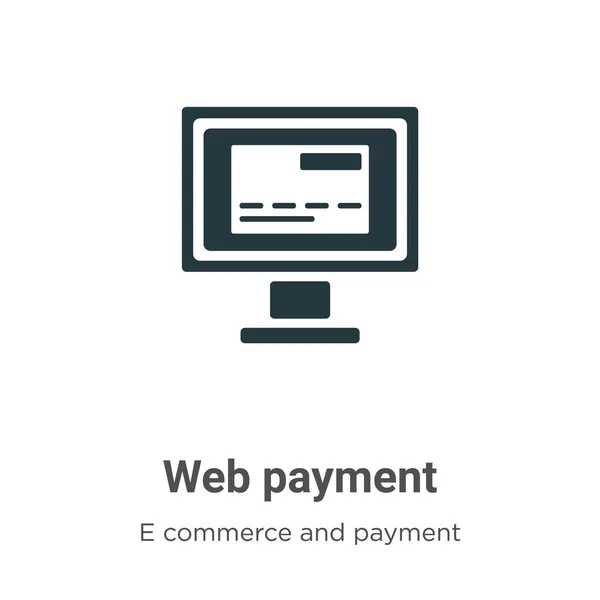 Web Zahlungsvektorsymbol Auf Weißem Hintergrund Flat Vector Web Payment Icon — Stockvektor