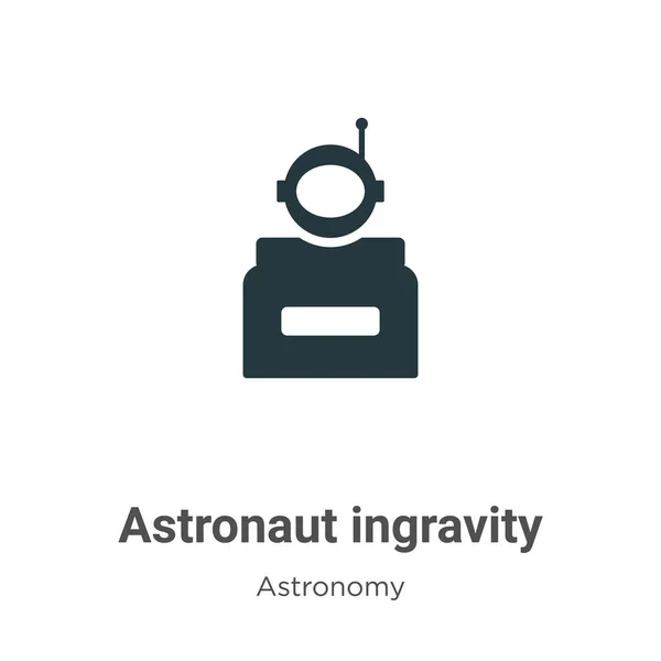Astronaut Ingravity Vektor Ikon Vit Bakgrund Platt Vektor Astronaut Ingravity — Stock vektor