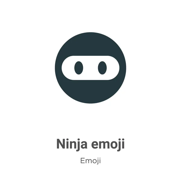 Ninja emoji vector icon on white background. Flat vector ninja emoji icon symbol sign from modern emoji collection for mobile concept and web apps design.