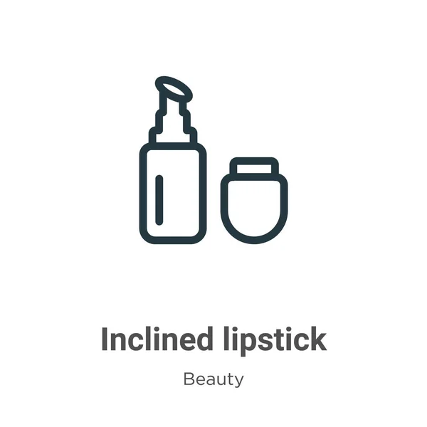 Inclined Lipstick Outline Vector Icon Thin Line Black Inclined Lipstick — 스톡 벡터