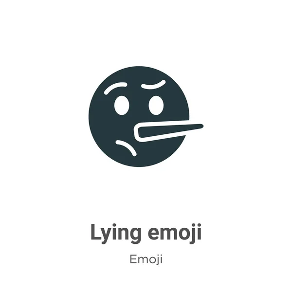 Lying Emoji Vector Icon White Background Flat Vector Lying Emoji — ストックベクタ