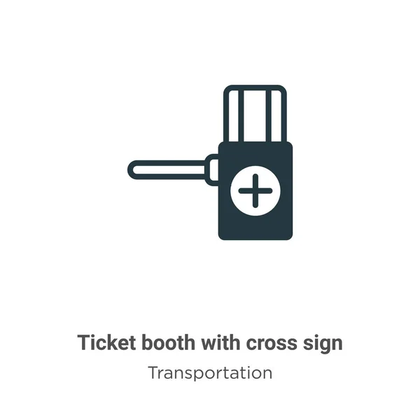 Ticket booth with cross图库矢量图片、免版税Ticket booth with cross 