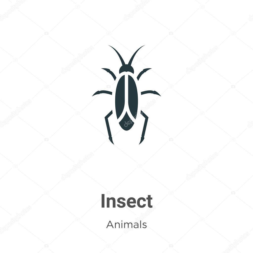 Insect vector icon on white background. Flat vector insect icon symbol sign from modern animals collection for mobile concept and web apps design.
