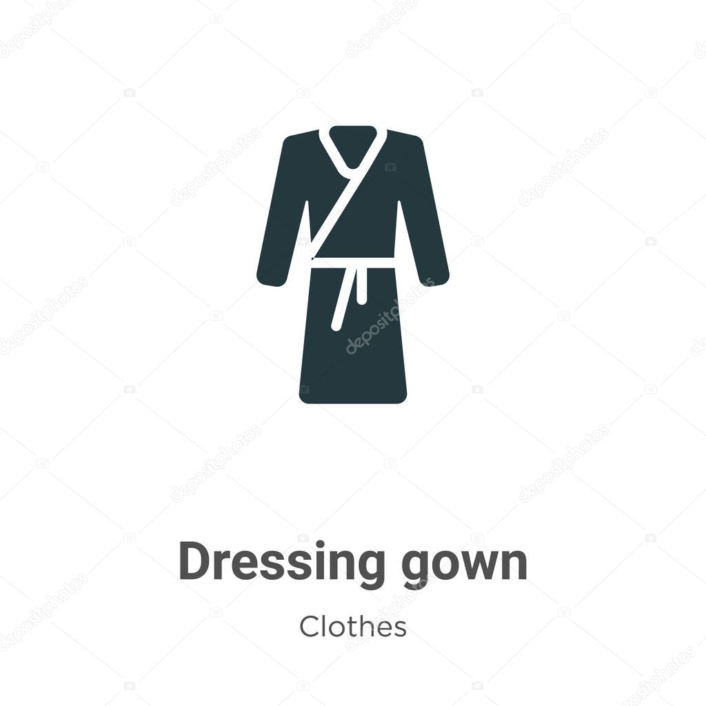 Dressing gown vector icon on white background. Flat vector dressing gown icon symbol sign from modern clothes collection for mobile concept and web apps design.
