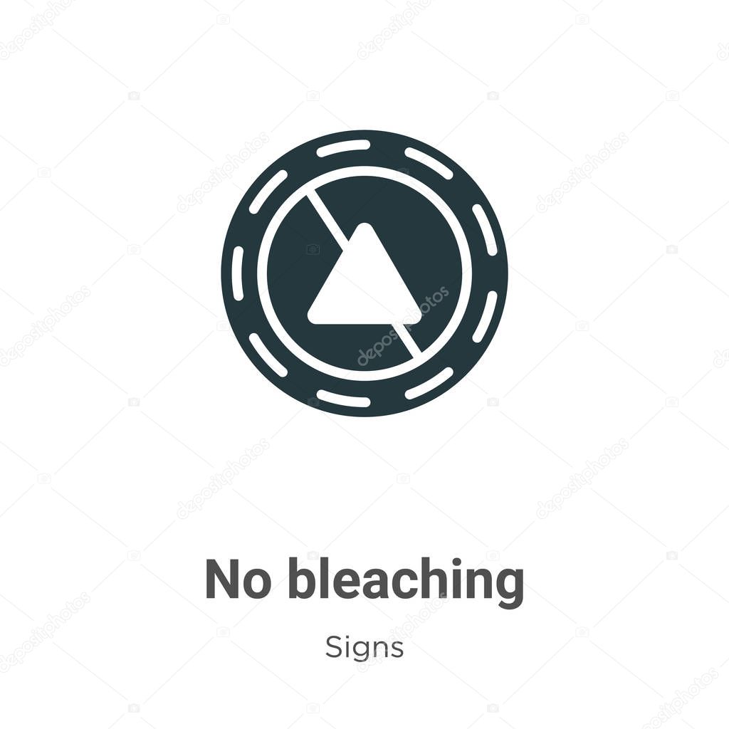 No bleaching glyph icon vector on white background. Flat vector no bleaching icon symbol sign from modern signs collection for mobile concept and web apps design.