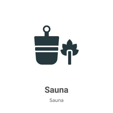 Beyaz arkaplanda yeşil sauna sembolü vektörü. Mobil konsept ve web uygulamaları tasarımı için modern sauna koleksiyonundan düz vektör yeşil sauna simgesi işareti.