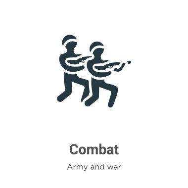 Beyaz arkaplanda savaş vektör simgesi. Modern ordu ve mobil konsept ve web uygulamaları tasarımı için savaş koleksiyonundan düz vektör savaş simgesi işareti.