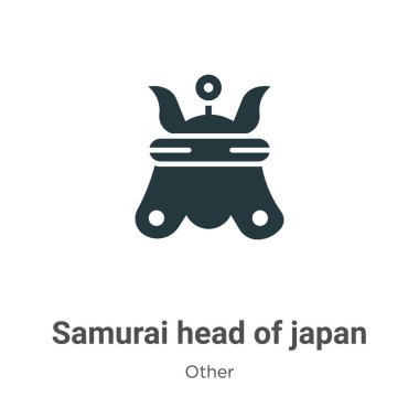 Beyaz arka planda Japon sembolü ikon vektörünün başkanı Samuray. Düz vektör samuray Japonya simgesi sembolü işareti. Mobil konsept ve web uygulamaları tasarımı için diğer modern koleksiyonlardan..