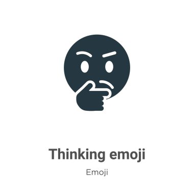Thinking emoji vector icon on white background. Flat vector thinking emoji icon symbol sign from modern emoji collection for mobile concept and web apps design.
