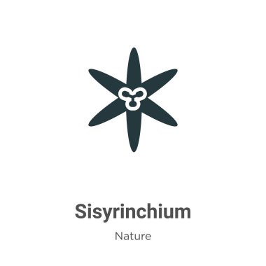 Sisyrinchium vector icon on white background. Flat vector sisyrinchium icon symbol sign from modern nature collection for mobile concept and web apps design.