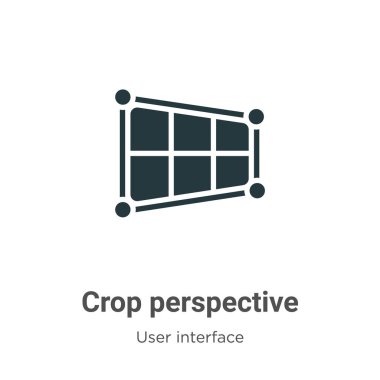 Beyaz arkaplanda kırpma perspektifi vektör simgesi. Mobil konsept ve web uygulamaları tasarımı için modern kullanıcı arayüzü koleksiyonundan düz vektör ekili perspektif simgesi işareti.