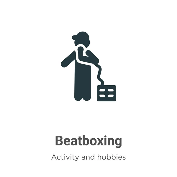 Icono Vectorial Beatboxing Sobre Fondo Blanco Icono Bobinas Vectoriales Plano — Vector de stock