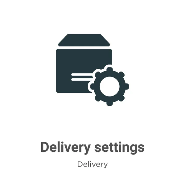 Delivery Settings Vector Icon White Background Flat Vector Delivery Settings — Stock Vector