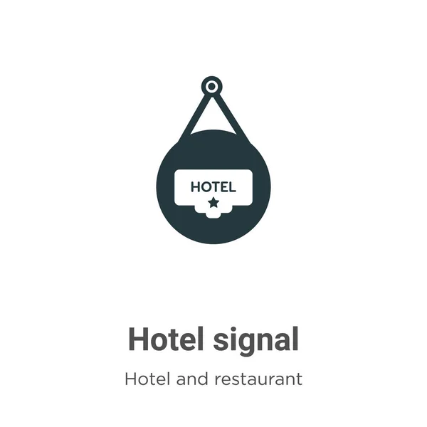 Hotel Signal Vektor Ikon Vit Bakgrund Platt Vektor Hotell Signal — Stock vektor