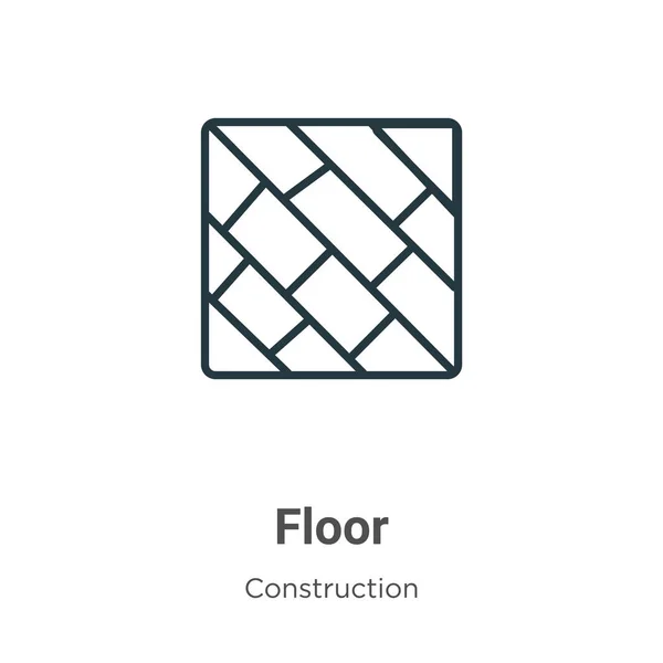 Floor Outline Vector Icon Thin Line Black Floor Icon Flat — Stok Vektör