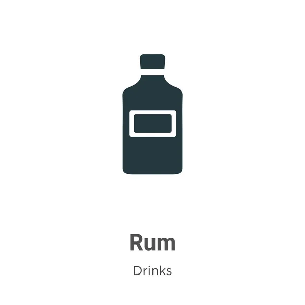 Rum Vector Icon White Background Flat Vector Rum Icon Symbol — Stock Vector