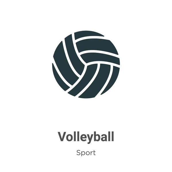 Volleyball Vektorsymbol Auf Weißem Hintergrund Flache Vektor Symbole Aus Der — Stockvektor