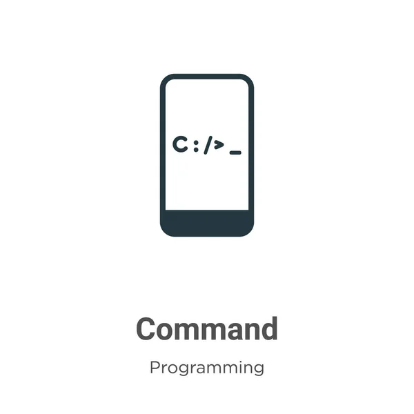 Command Glyph Icon Vector White Background Flat Vector Command Icon — 스톡 벡터