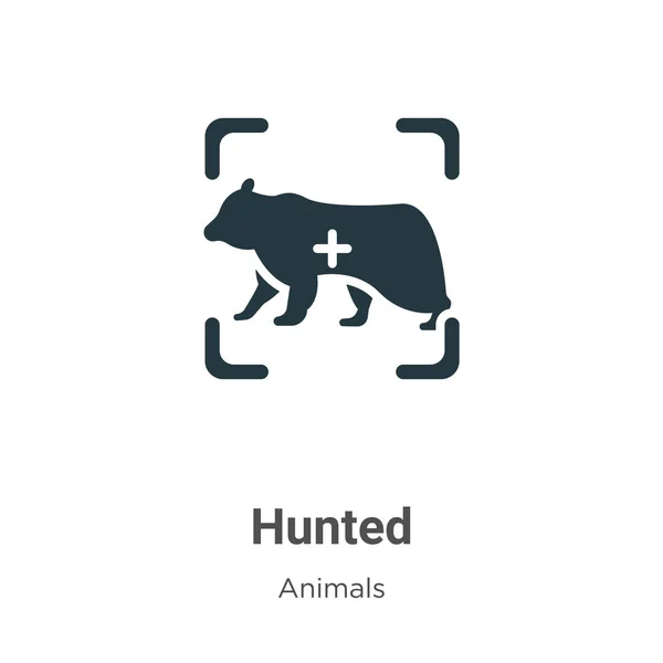 배경에서 아이콘 Flat Vector Hunted Icon Symbol Sign Modern Animals — 스톡 벡터