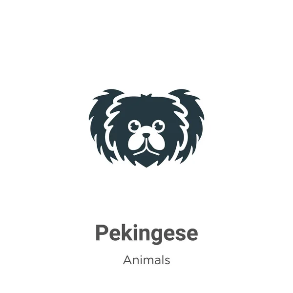 Εικονίδιο Διάνυσμα Pekingese Λευκό Φόντο Επίπεδο Σύμβολο Διάνυσμα Pekingese Σύμβολο — Διανυσματικό Αρχείο