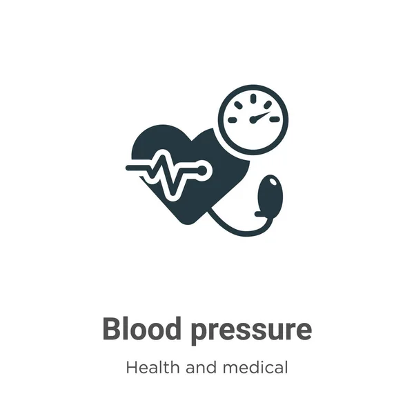 白色背景上的血压矢量图标 平面矢量血压图标符号符号来自现代健康和医疗收集的移动概念和网络应用程序设计 — 图库矢量图片