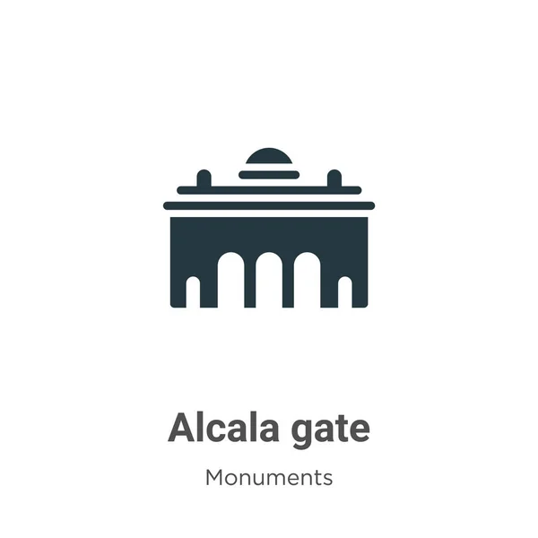 Alcala Porte Glyphe Icône Vecteur Sur Fond Blanc Vecteur Plat — Image vectorielle