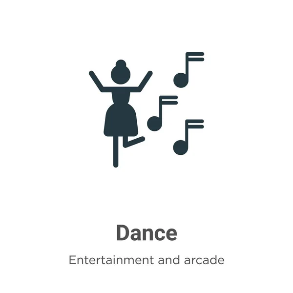 Dance vector icon on white background. Flat vector dance icon symbol sign from modern entertainment and arcade collection for mobile concept and web apps design.