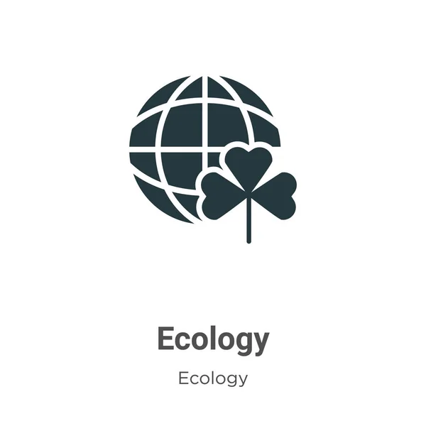 Ikona Wektora Ekologicznego Białym Tle Płaska Ikona Wektorowa Symbolu Ekologicznego — Wektor stockowy