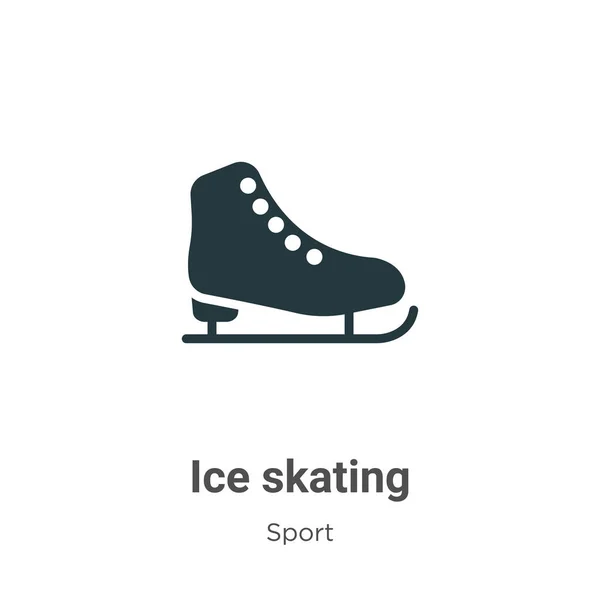 Ice Skating Vector Icon White Background Flat Vector Ice Skating — Stock Vector