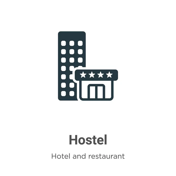 Hostel Glyphe Icône Vecteur Sur Fond Blanc Symbole Icône Auberge — Image vectorielle