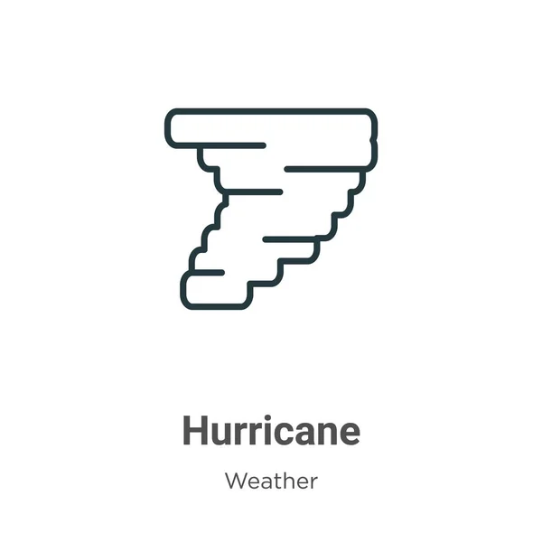 Hurricane Outline Vector Icon Inglês Thin Line Black Hurricane Icon —  Vetores de Stock