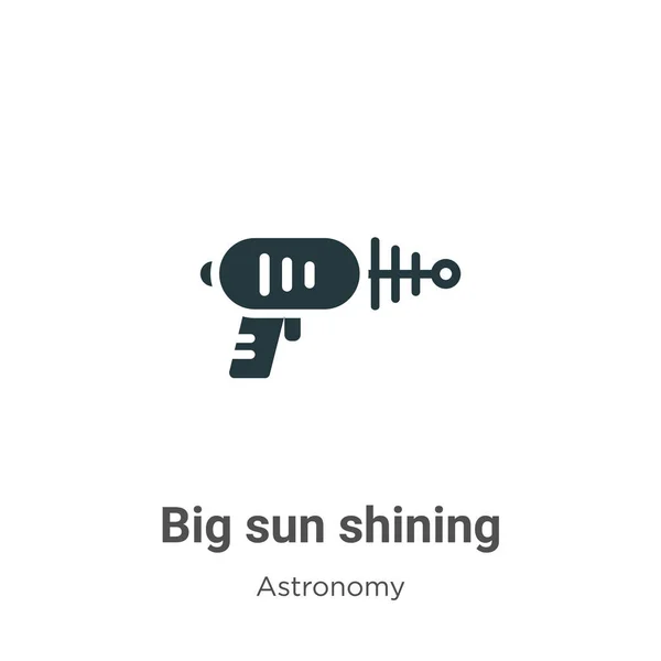 白い背景に大きな太陽の輝くベクトルアイコン モバイルコンセプトとWebアプリのデザインのための現代天文学コレクションからフラットベクトル大きな太陽輝くアイコン記号サイン — ストックベクタ