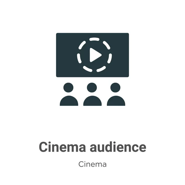 Cinema Audience Vector Icon White Background Flat Vector Cinema Audience — Stock Vector